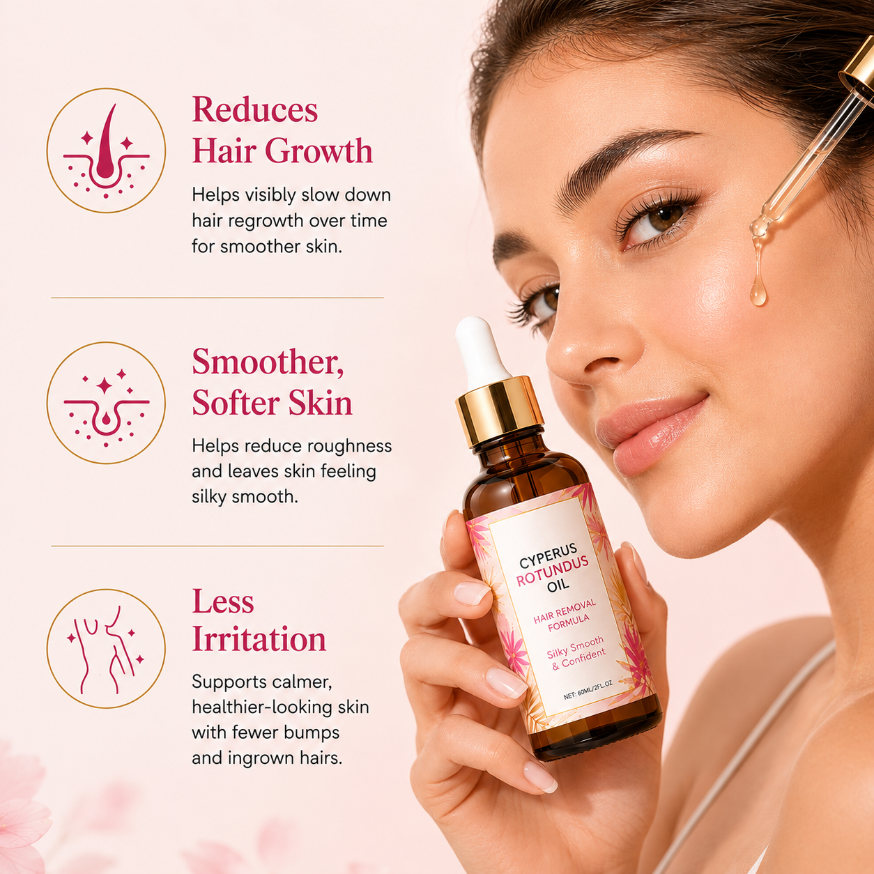 Cyperus Rotundus Oil for Hair Reduction