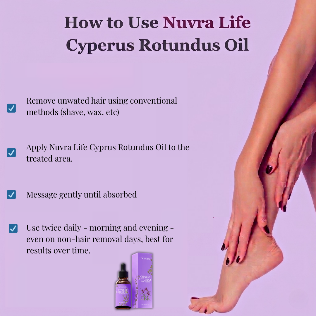 Cyperus Rotundus Oil for Hair Reduction