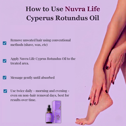 Cyperus Rotundus Oil for Hair Reduction